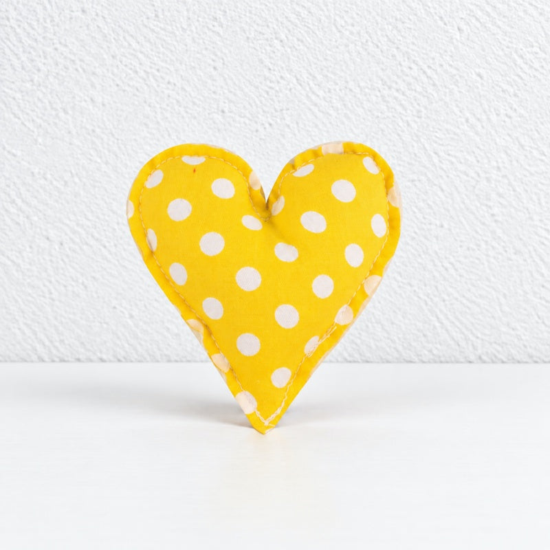 CouldNook Fabric Heart Decoration - Padded Shape And Patterned Textile Exterior