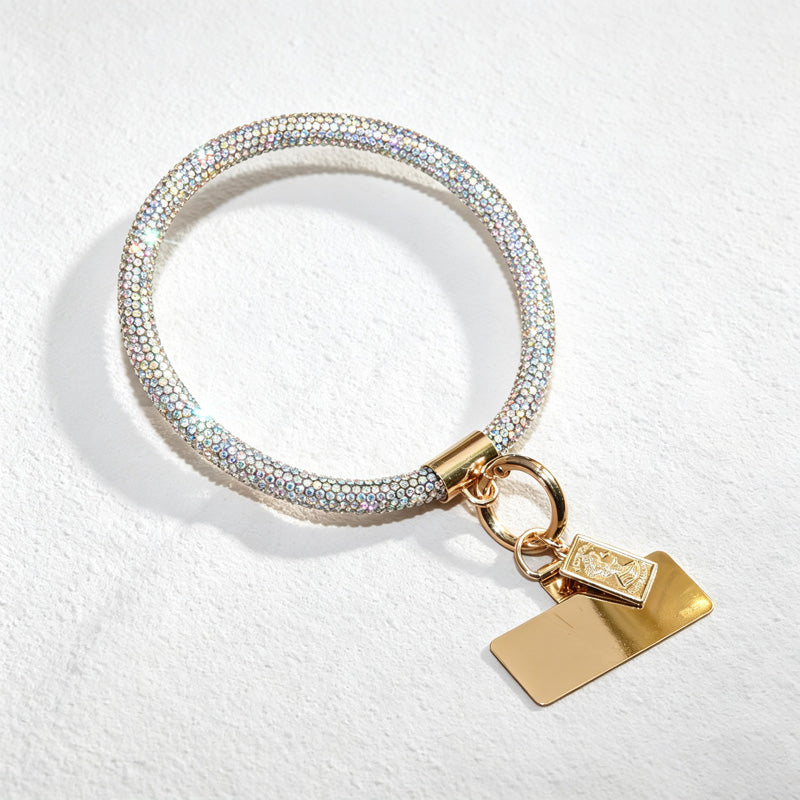 CouldNook Rhinestones Set Phone Strap with Rounded Links