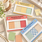 CouldNook Combination Sticky Notes - Coordinated Grid Memo Set