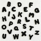 CouldNook Mini Alphabet Applique Patch - Black Embroidered Letter Options