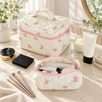 CouldNook Quilted Makeup Bag - Three Storage Formats