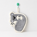 CouldNook Cartoon Coral Fleece Hand Towel‑Hanging Absorbent Cloth