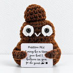 CouldNook Crocheted Character Doll - Textured Shapes And Little Message Cards