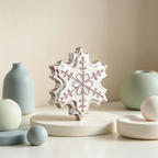 Snowflake Shaped Christmas Wall Decor - Glittery Hanging Ornament