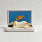 CouldNook Cute Cat & Bread Resin Phone Stand - Kawaii Desk Holder