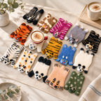 CouldNook Felted Animal Coaster - Sculpted Character Shapes Accent