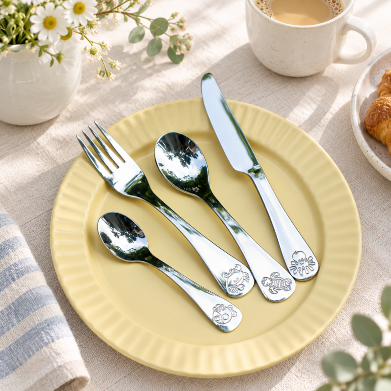 CouldNook Children Flatware - Printed Cartoon Handle Collection Accent
