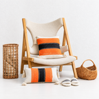 CouldNook Tasseled Cushion Cover - Woven Patterns And Four Corner Tassels