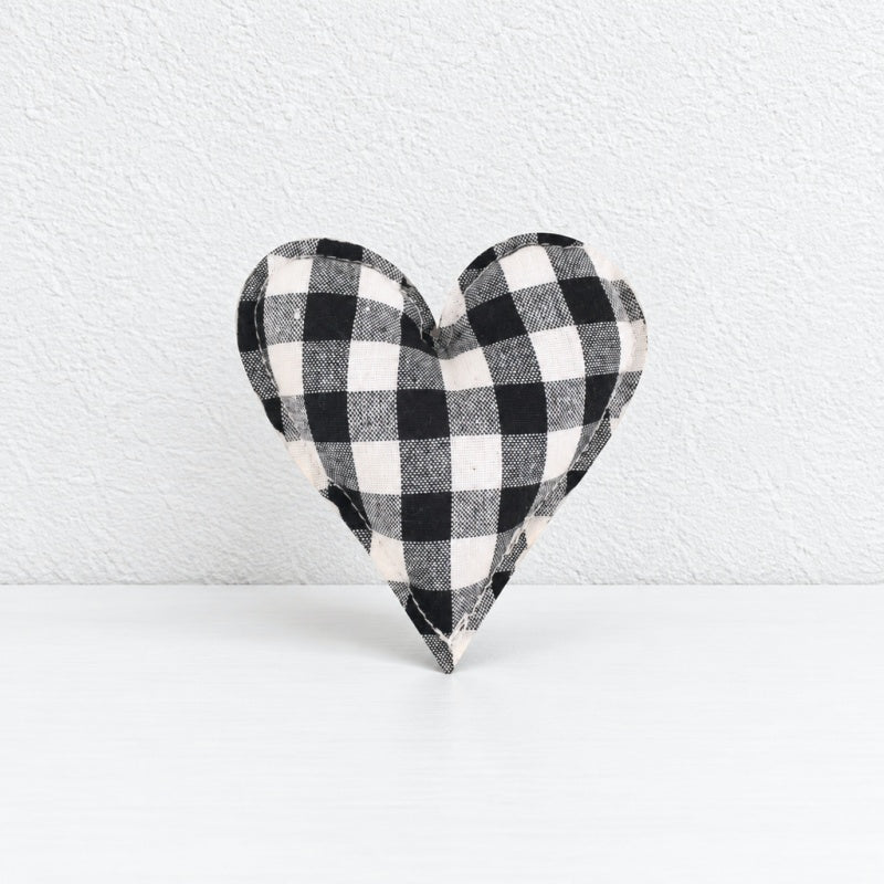 CouldNook Fabric Heart Decoration - Padded Shape And Patterned Textile Exterior