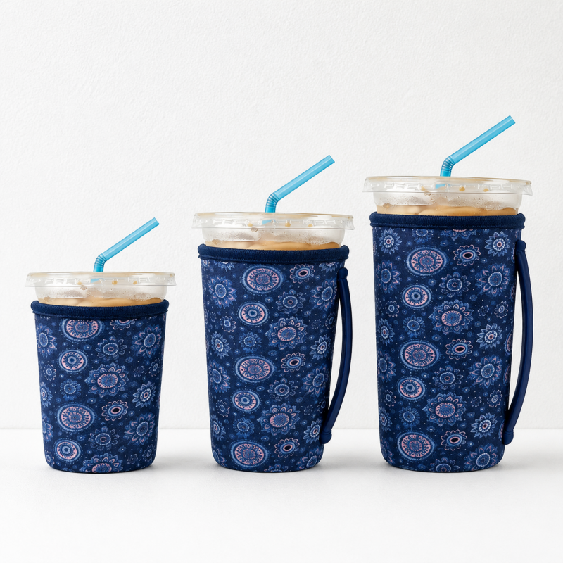 CouldNook Neoprene Cup Carrier - Patterned Body and Side Strap