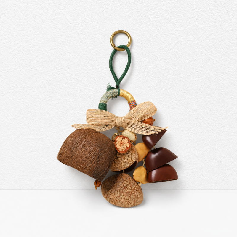 CouldNook Botanical Seed Bag Charm - Forest Nut Keychain