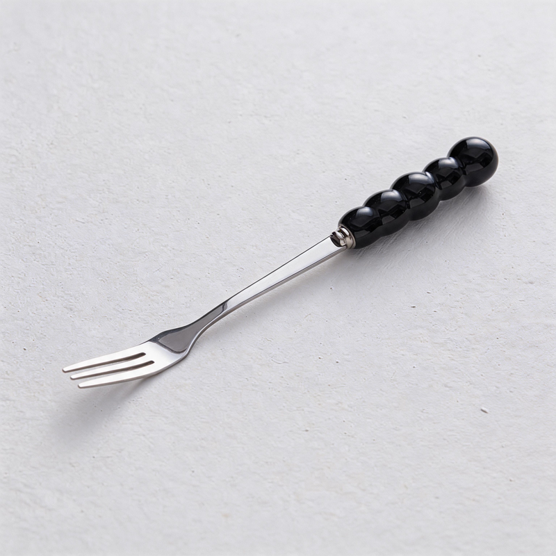 Bubble Handle Stainless Steel Fruit Fork – Aesthetic Dessert & Appetizer Tableware