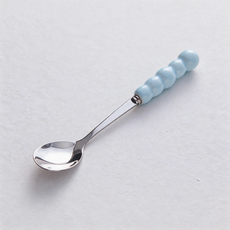CouldNook Bubble Handle Stainless Steel Dessert Spoon – Aesthetic Multi-Purpose Tableware Utensil