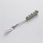 Bubble Handle Stainless Steel Fruit Fork – Aesthetic Dessert & Appetizer Tableware