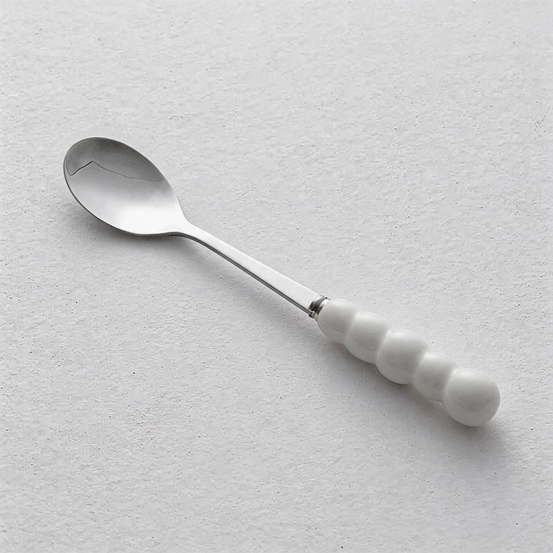 CouldNook Bubble Handle Stainless Steel Dessert Spoon – Aesthetic Multi-Purpose Tableware Utensil