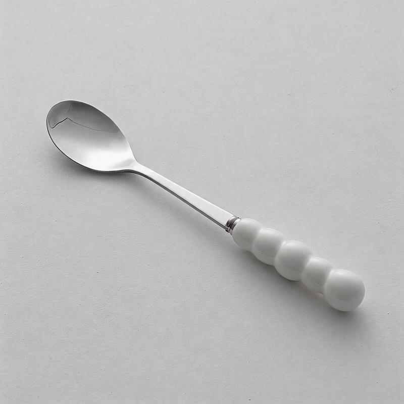 CouldNook Bubble Handle Stainless Steel Dessert Spoon – Aesthetic Multi-Purpose Tableware Utensil
