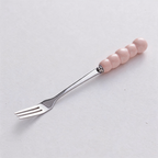 Bubble Handle Stainless Steel Fruit Fork – Aesthetic Dessert & Appetizer Tableware