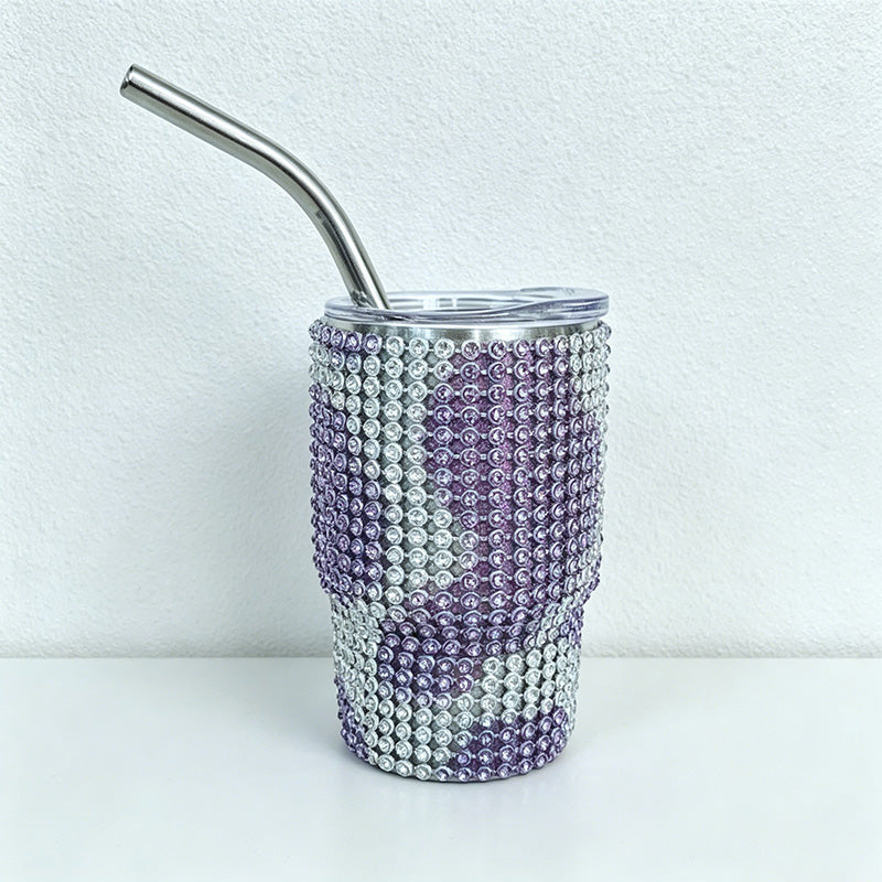CouldNook 3oz Rhinestone Shot Glasses-Stainless Steel Vacuum Insulated Tumbler with Straw