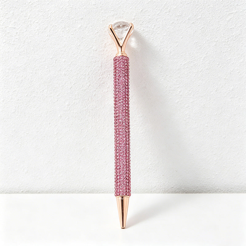 CouldNook Pen-Luxury Large Diamond Top Rhinestone Paved Twist Metal Ballpoint Pen Bling Gift Pen for Office School Wedding(5PCS)