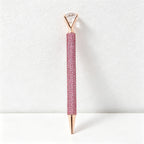 CouldNook Pen-Luxury Large Diamond Top Rhinestone Paved Twist Metal Ballpoint Pen Bling Gift Pen for Office School Wedding(5PCS)