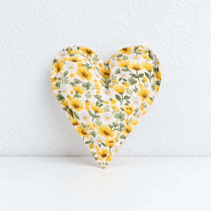 CouldNook Fabric Heart Decoration - Padded Shape And Patterned Textile Exterior