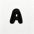 CouldNook Mini Alphabet Applique Patch - Black Embroidered Letter Options