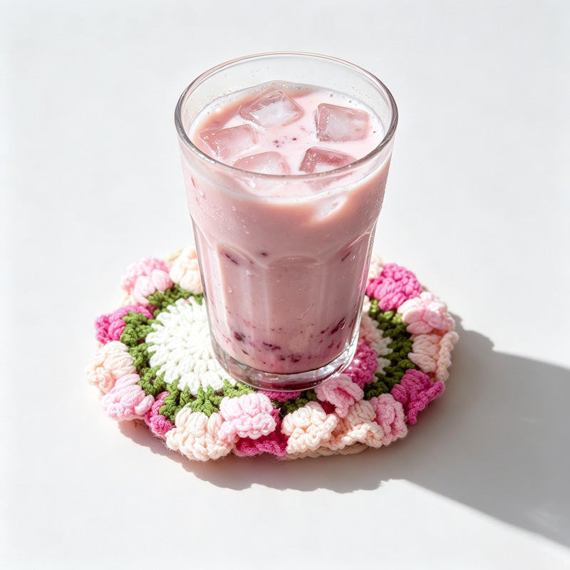 CouldNook Yarn Flower Basket Coaster - Bouquet Display Options