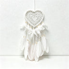 CouldNook Dreamcatcher-Handmade Crochet Heart Shaped Feather Dream Catcher Wall Hanging