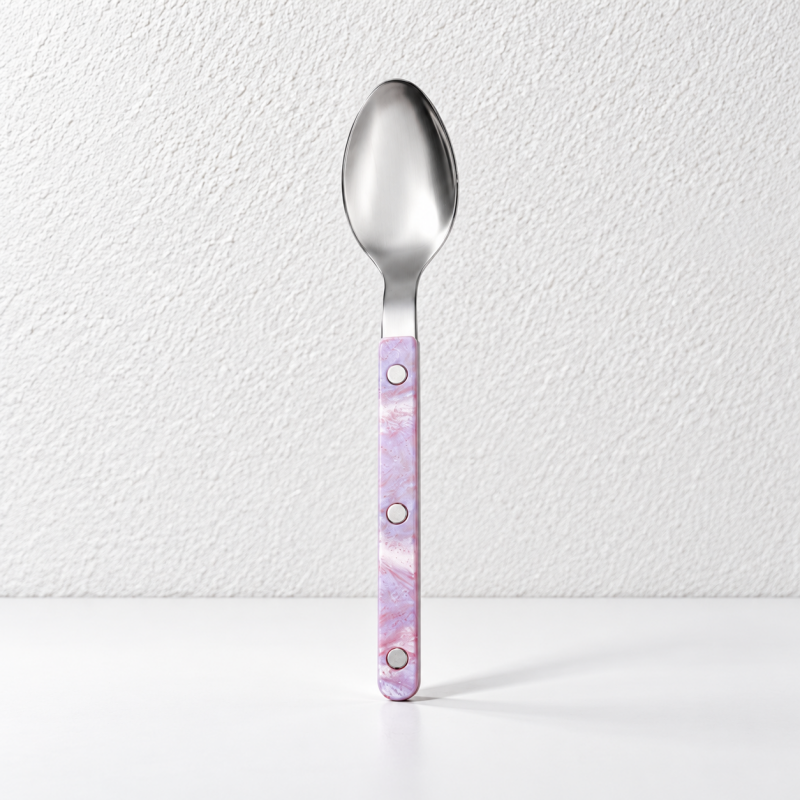 Riveted Table Utensil - Marbled Grips for Dining and Serving