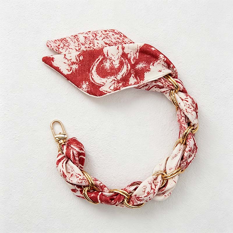 CouldNook Botanical Scarf Phone Wrist Strap - Upscale Anti‑Drop Lanyard