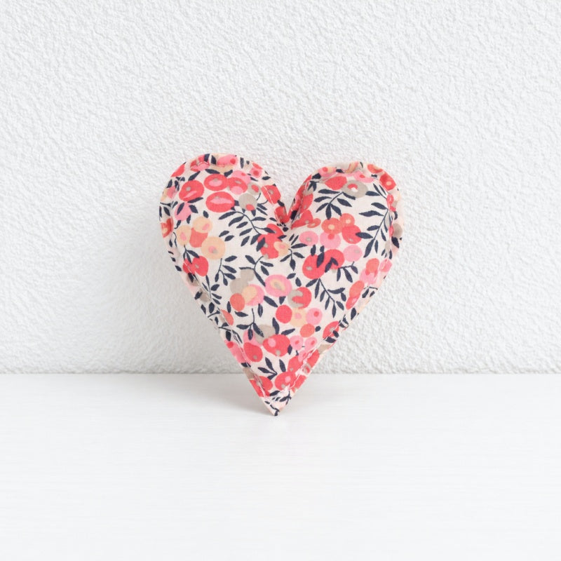 CouldNook Fabric Heart Decoration - Padded Shape And Patterned Textile Exterior
