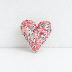 CouldNook Fabric Heart Decoration - Padded Shape And Patterned Textile Exterior