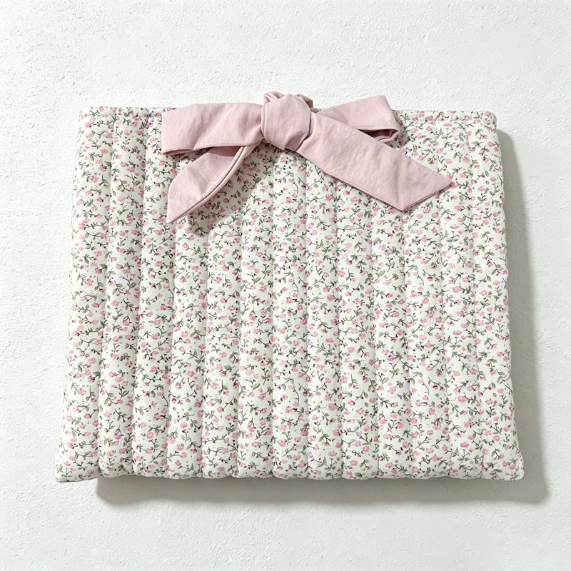 CouldNook Quilted Cosmetic Bag - Floral Prints and Bow Pattern Options