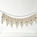 Bohemian Macrame Wall Decor- Hand-Woven Cotton Banner