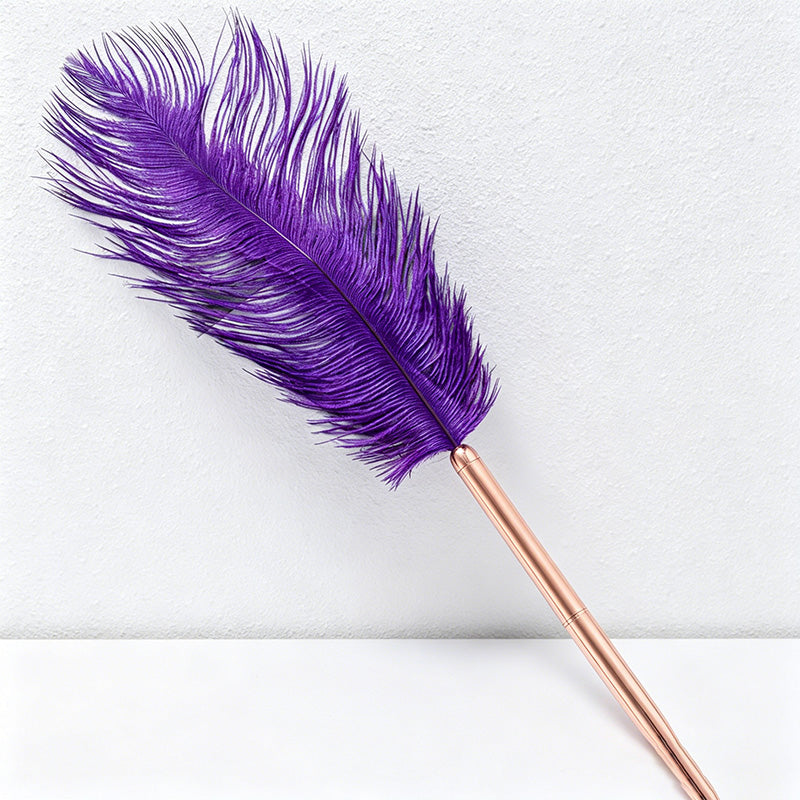 CouldNook Pen-Vintage Ostrich Feather Ballpoint Pen Elegant Gift Pen for Wedding Office Graduation
