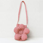 CouldNook Gingham Floral Quilted Crossbody Bag - Snap Closure