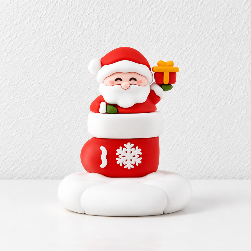 CouldNook Christmas Phone Stand - Festive Figures and Extendable White Base