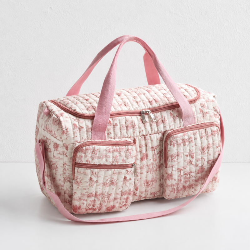 CouldNook Bear Diaper Bag - Quilted Body and Multiple Pockets