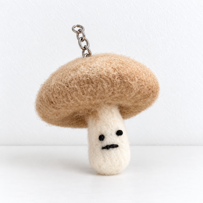 CouldNook Wool Felt Keychain - Smiling Fruit and Vegetable Shapes