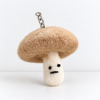 CouldNook Wool Felt Keychain - Smiling Fruit and Vegetable Shapes