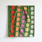 CouldNook Orange Jacquard Towel - Colorful Fruit Rows And Reversed Back