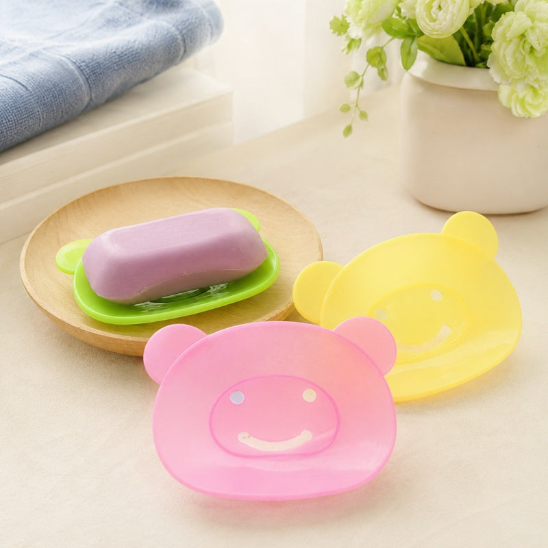 CouldNook Bear Shaped Plastic Soap Dish - Elevated Interior Surface