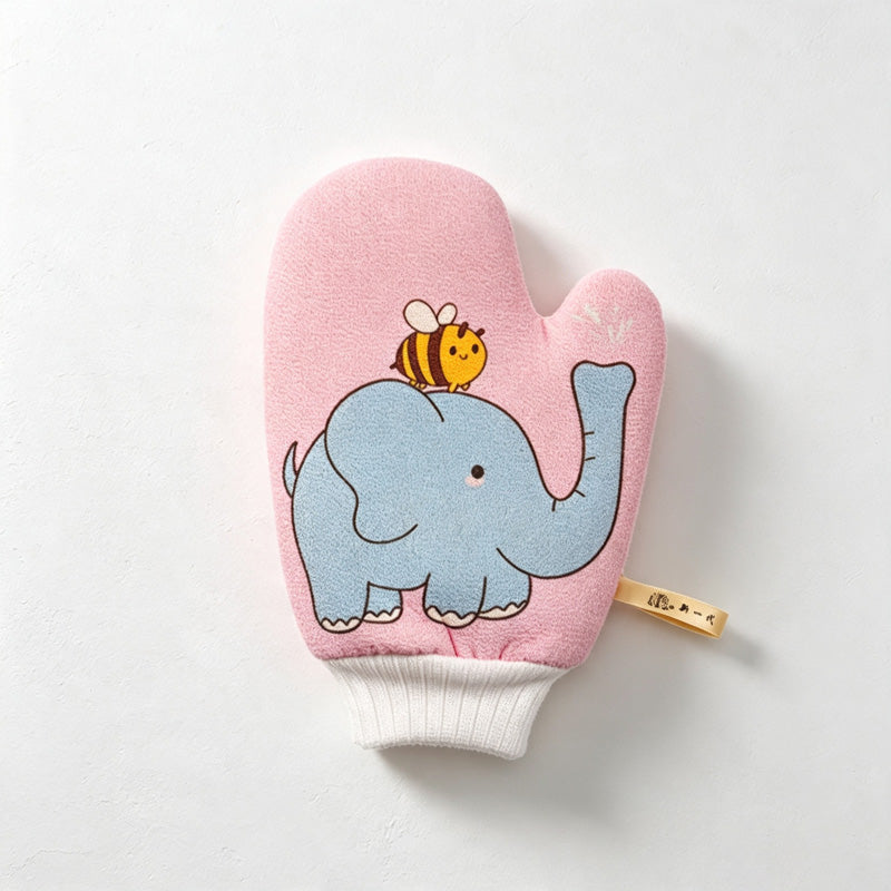CouldNook Cartoon Kids Bath Mitt - Textured Character Wash Glove
