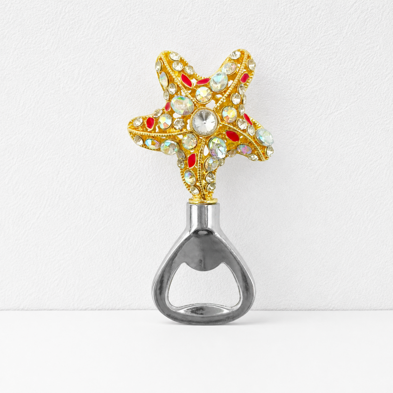 CouldNook Starfish Bottle Opener - Rhinestone Beer Opener