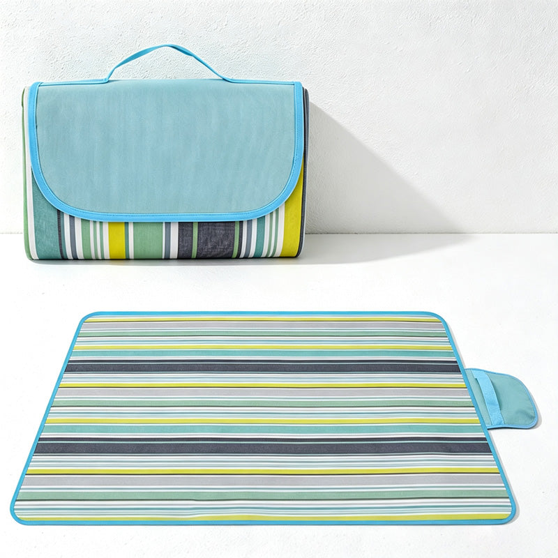 CouldNook Gingham Foldable Picnic Mat - Compact Flap Closure