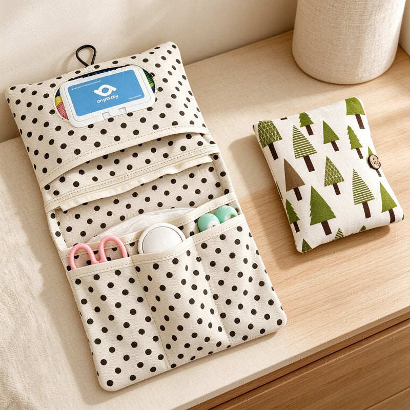 Foldable Cotton Diaper and Wipes Organizer