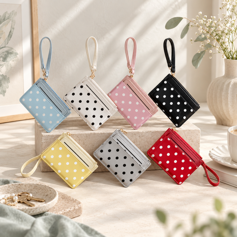 CouldNook Glossy Dot Card Holder - Sliding Insert