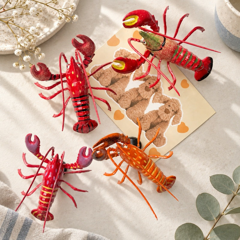 CouldNook Movable Lobster Magnet - Articulated Painted Body Accent