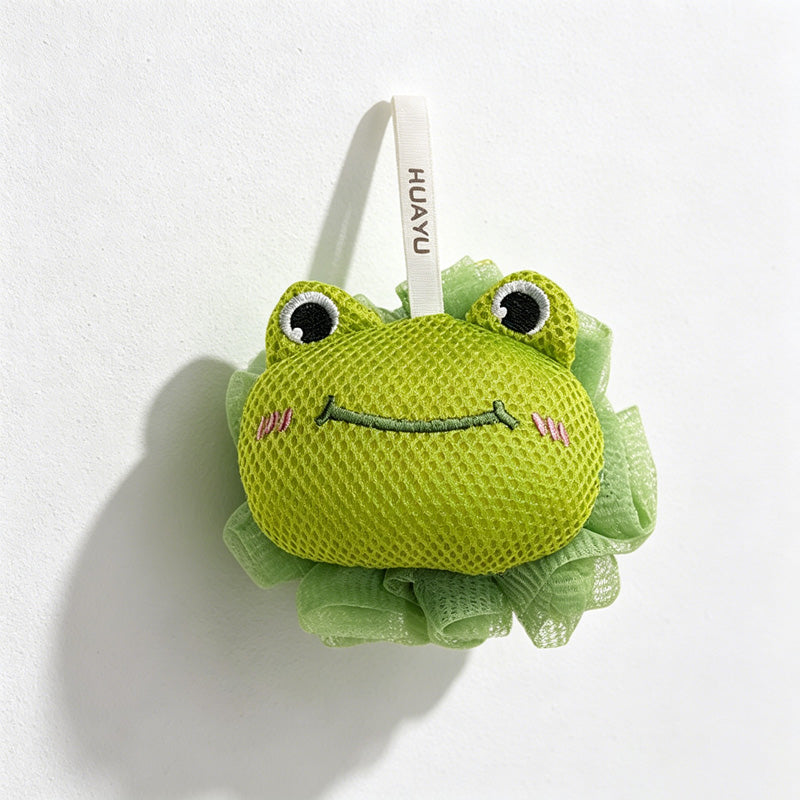 CloudNook Kids Bath Sponge-Soft Double-Sided Animal Mesh Design
