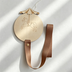 CouldNook Wooden Hair Clip Organizer - Hanging Storage Strap